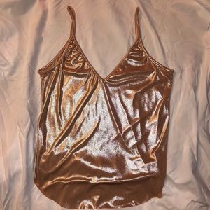LA Hearts Rose Gold Shimmer Cami